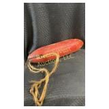 Vintage Antique 19ï¿½ Red Wooden Lobster Trap Buoy