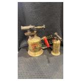 Two antique blow torches including Clayton and