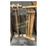 Two vintage hand air pumps