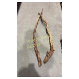 Two diamond willow walking sticks about 42ï¿½ tall