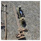 hilift jack, tire star, jack stand, and bottle