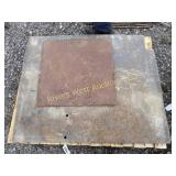 Two used steel plates