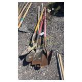 Assortment of shovels and pitchfork