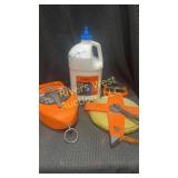 Chalk line, reel, and measuring tape