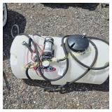 Finco sprayer tank with spray arm and pump