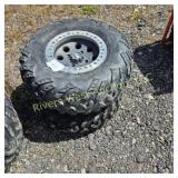 Two 26-9R12 tires and rims