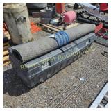 5' rubber truck bed mat and a plastic truck box