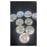Twenty 2009 American Eagle Silver Dollars