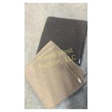 Two wool saddle blankets hand woven in India, 90%