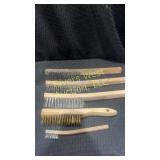 Five wire brushes