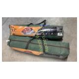 Two 7 x 7 backpacking sport dome tents, one with