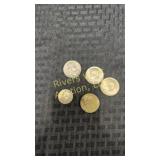 Early coins including1954-1957  Franklin half