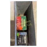 Assortment of shot shells in an ammo can