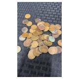 Assortment of 75 wheat Pennies