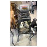 Craftsman 6 inch bench grinder on a stand