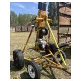 Danuser self contained post driver tow behind
