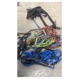 Assortment of halters lead lines and more