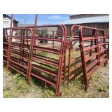 5 Farmaster 10' panels and 2 8' panels and 4' gate