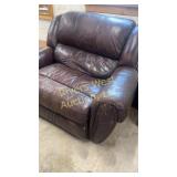 Large leather reclining chair