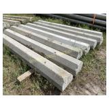 7 concrete curb stops 8' long 10' wide and 7' tal