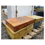 6 sliding drawer Bins loaded with hardware