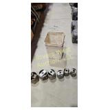 Lot of 6 wheel bearing lockout sockets, sizes