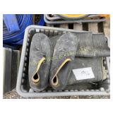 2 bins of rubber boots