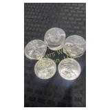 Twenty 2009 American Eagle Silver Dollars