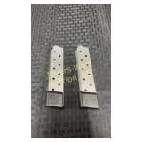 Two .45 ACP 10 end magazines