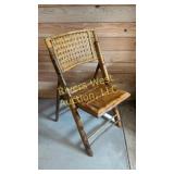 Four bamboo folding chairs