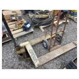 Crown Pallet jack and a hand truck/dolly