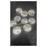 Twenty 2009 American Eagle silver dollar