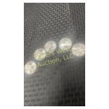 Five uncirculated 2009 American Eagle silver