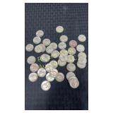 Forty pcs of 1963 wash Washington silver quarters