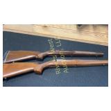 Two wood gun stocks