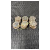57 Kennedy half dollars