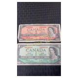 Canadian currency notes from 1954