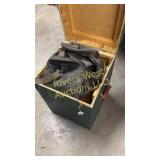 Crate full of Vintage fishing supplies