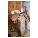 Fully restored western side saddle