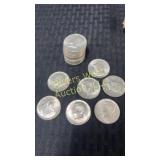 20 half dollars from 1964 (Silver)