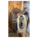 Al Furstow Miles City, MT saddle with a 13ï¿½ seat