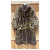 Antique handmade buffalo robe coat
