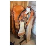 Ken Reed Salmon Idaho western saddle with a 14ï¿½