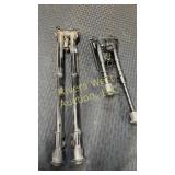Two adjustable shooting bipods