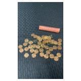 1969-D Brilliant Uncirculated roll 100 Pennieï¿½s