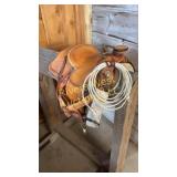 Custom built miniature western saddle floral