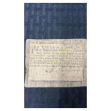 Continental currency from 1776 One ninth of a