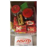 Box of assorted ammunition and brass