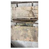 2 Antique wooden sawbuck pack boxes