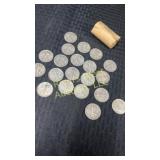 20 half dollars including 19 walking libertyï¿½s of
